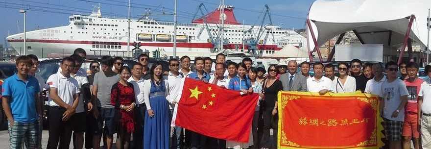 I giornalisti cinesi al porto di Ancona