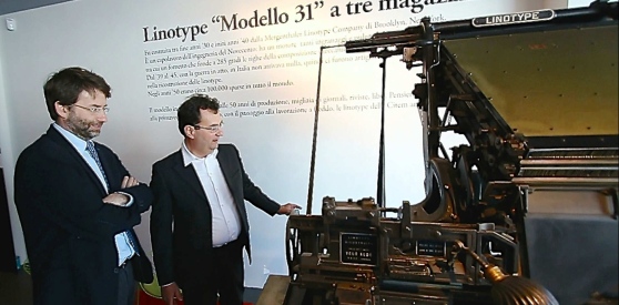 Il ministro Dario Franceschini ed il direttore Paolo Boldrini all’inaugurazione del Museo della Gazzetta di Mantova