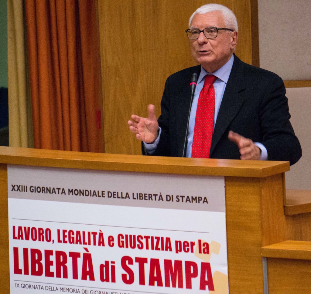 Giancarlo Tartaglia alla XXIII Giornata mondiale della libertà di stampa a Reggio Calabria (Giornalisti Italia)