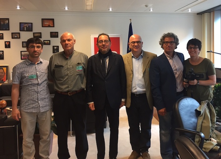 Da sinistra: Sinan Seker, Antonio Ruggieri, Gianni Pittella, Carlo Parisi, Hikmet Aslan e Ferda Cetin